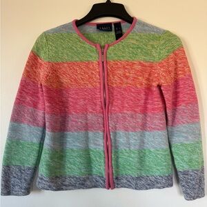Vintage Liz Claiborne Multicolor Striped Cardigan
